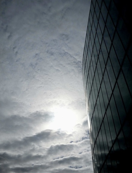 Mary Josefina Cade, London buildings, magic in the office, clouds, reflections